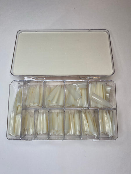 Natural Long Stiletto Tips Box